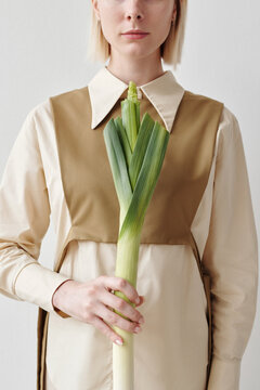 Girl With Fresh Leek