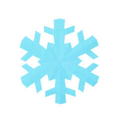 Beautiful light blue paper snowflake isolated on white