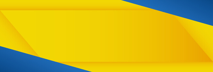 Banner Abstract Modern Vector Design Graphic Background Yellow Blue with Blank Space, EPS10