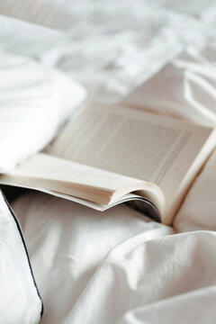 Book on the bed.