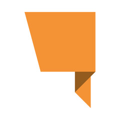 yellow ribbon decoration ornament banner icon isolated design