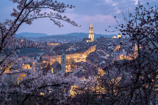 The old town of Bern Switzerland in Spring