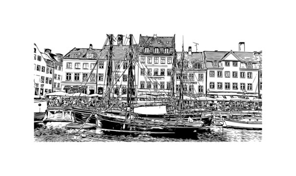 black and white boats harbor scene clip art preview