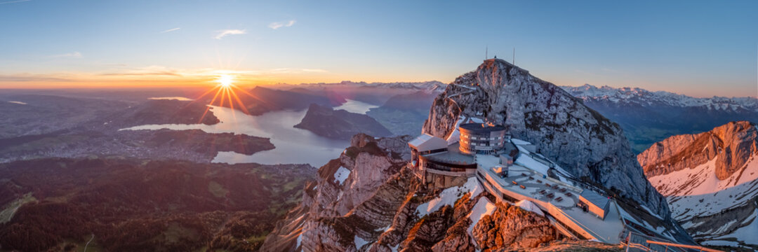 Panorama view from Pilatus mountain