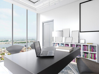 spacious modern residential study design