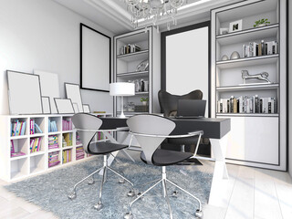 spacious modern residential study design