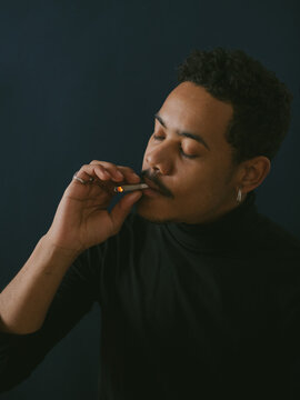 Portrait young black guy