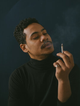 Portrait young black guy