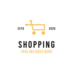 Shopping application Logo design Vector