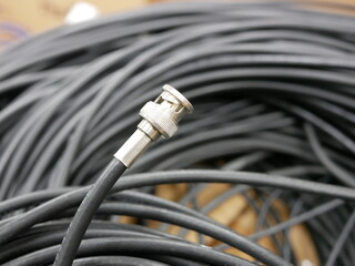BNC cable connector in the TV station. 