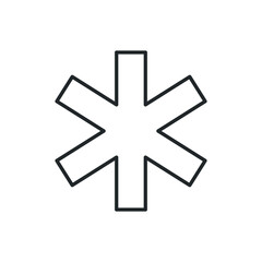 asterisk, mark icon vector illustration