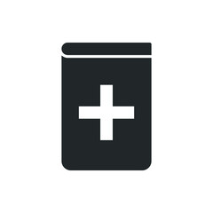 medical book icon vector illustration