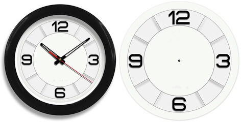 Plain wall clock design with a minimalist design with four numbers