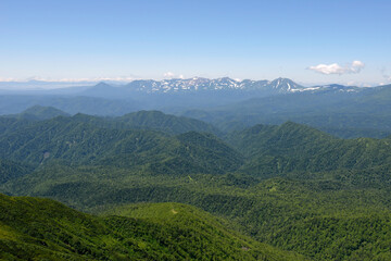 ニペソツ山から見た十勝岳方面（北海道・ニペソツ山）
