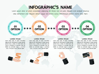 Financial infographic template for business presentation and media.