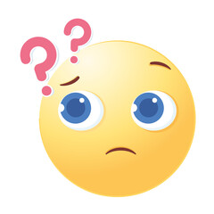 social media emoji with question marks