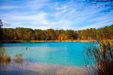 秋の裏磐梯の五色沼