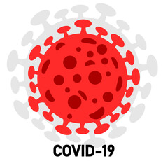 simple coronavirus ncov - 19 covid - 19 virus vector illustration