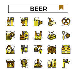 Beer icon set.