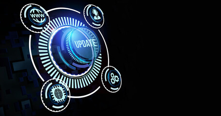 Fototapeta premium Internet, business, Technology and network concept. Update software computer program upgrade
