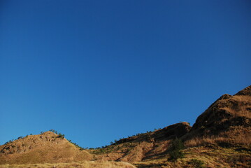 Fototapeta premium Hills around Fatucama Peninsula in Dili, Timor-Leste