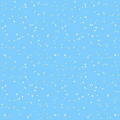 White snow falling, winter seamless pattern, poster design template, vector illustration