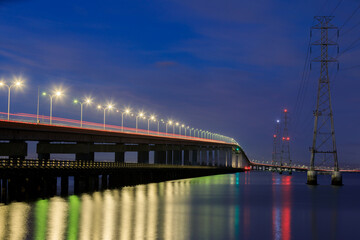 The San Mateo-Hayward Bridge and Electricity Towers