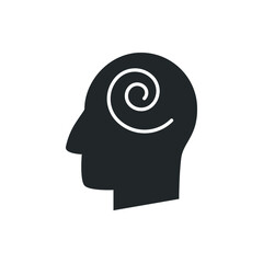 psychology brain icon vector illustration