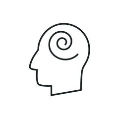 psychology brain icon vector illustration