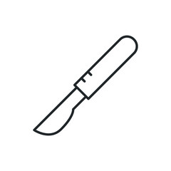 scalpel surgery knife icon vector illustration