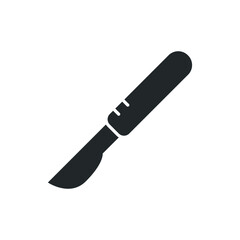 scalpel surgery knife icon vector illustration