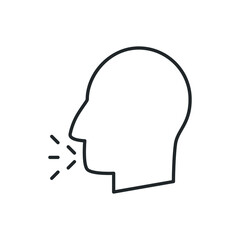 sneezing flu icon vector illustration