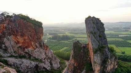 Aerial at Khao Kuha,Rattaphum District, Songkhla,Thailand  unseen songkhla