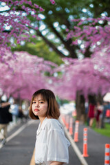 portrait woman young park beautiful fashion