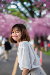 portrait woman young park beautiful fashion