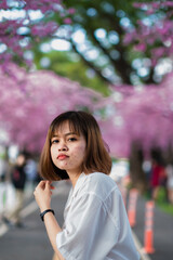 portrait woman young park beautiful fashion