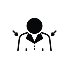 Black solid icon for shoulder