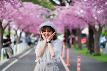 portrait woman young park beautiful fashion