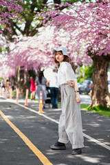 portrait woman young park beautiful fashion