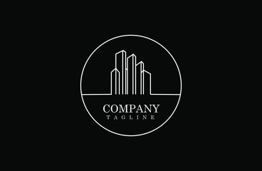 Minimalist real estate logo design