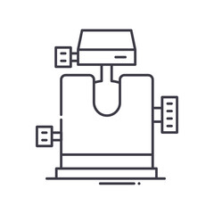 Tripod ball head icon, linear isolated illustration, thin line vector, web design sign, outline concept symbol with editable stroke on white background.
