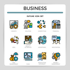 business cencept icon set.