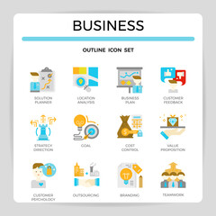 business cencept icon set.