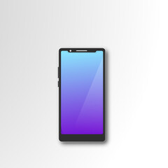 Realistic models smartphone with transparent screens