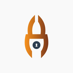 logo design padlock lock