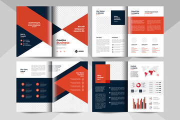 Creative business brochure template. Corporate business booklet template.