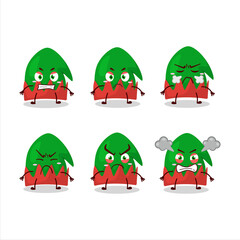 Dwarf hat cartoon character with various angry expressions