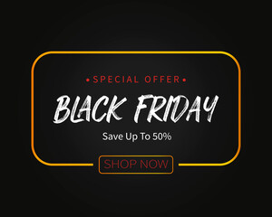 Black Friday Special Offer Sale Template Background Vector