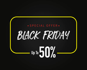 Black Friday Sale Template Background Vector
