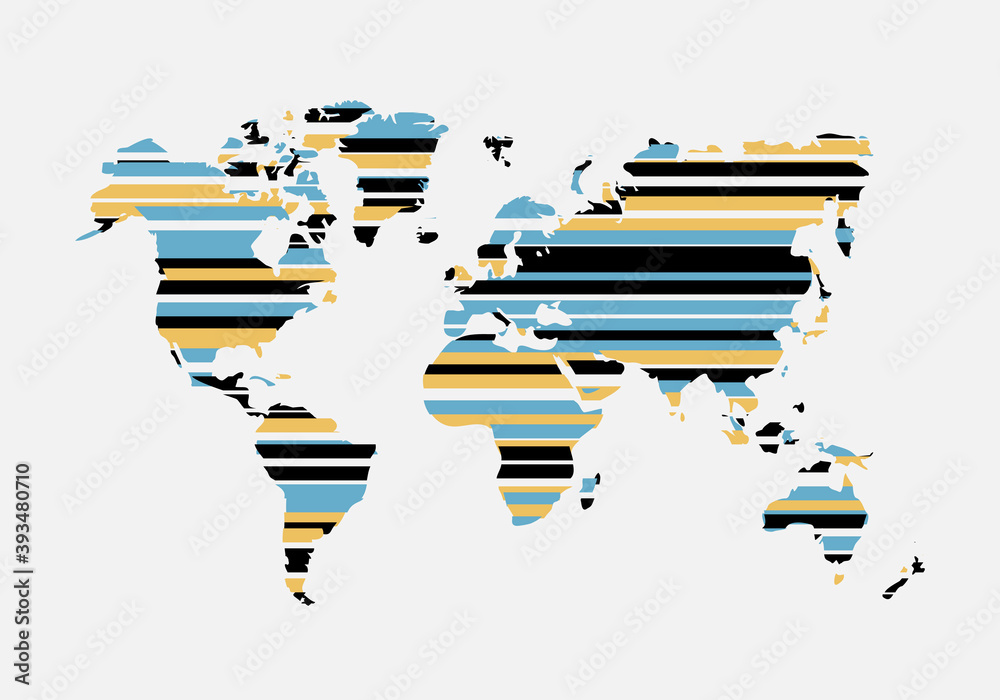Poster Icon for web design. Environment concept. Vector abstract graphic design. Vector world map
